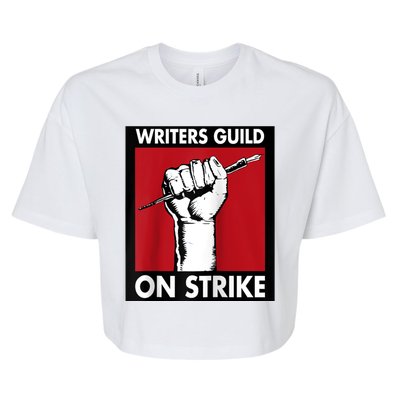 Writers Guild Of America On Strike Bella+Canvas Jersey Crop Tee