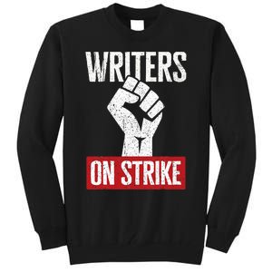 Writers Guild Of America On Strike Anti Ai Chatbots Wga Tall Sweatshirt