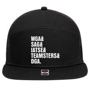 Writers Guild Of America On Strike 7 Panel Mesh Trucker Snapback Hat