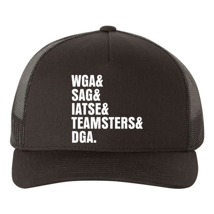 Writers Guild Of America On Strike Yupoong Adult 5-Panel Trucker Hat