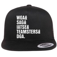 Writers Guild Of America On Strike Flat Bill Trucker Hat