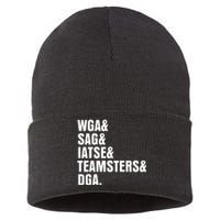 Writers Guild Of America On Strike Sustainable Knit Beanie