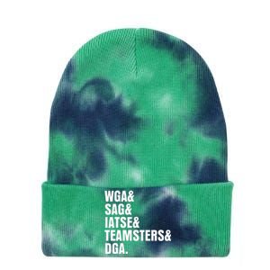 Writers Guild Of America On Strike Tie Dye 12in Knit Beanie