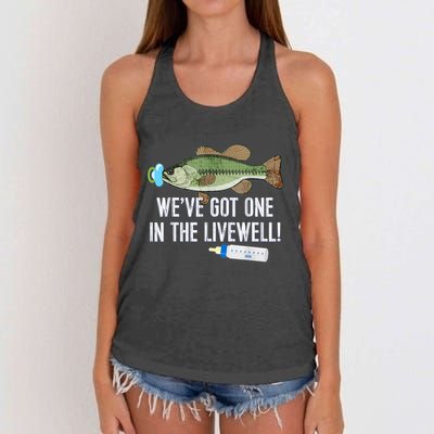WeVe Got One In The Livewell! Parents Pregnancy Women's Knotted Racerback Tank