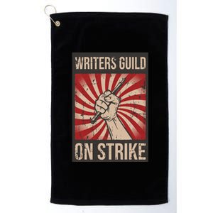 Writers Guild Of America On Strike Anti Ai Chatbots WGA Platinum Collection Golf Towel