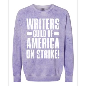 Writers Guild Of America On Strike Colorblast Crewneck Sweatshirt