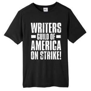 Writers Guild Of America On Strike Tall Fusion ChromaSoft Performance T-Shirt