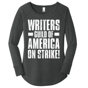 Writers Guild Of America On Strike Women's Perfect Tri Tunic Long Sleeve Shirt