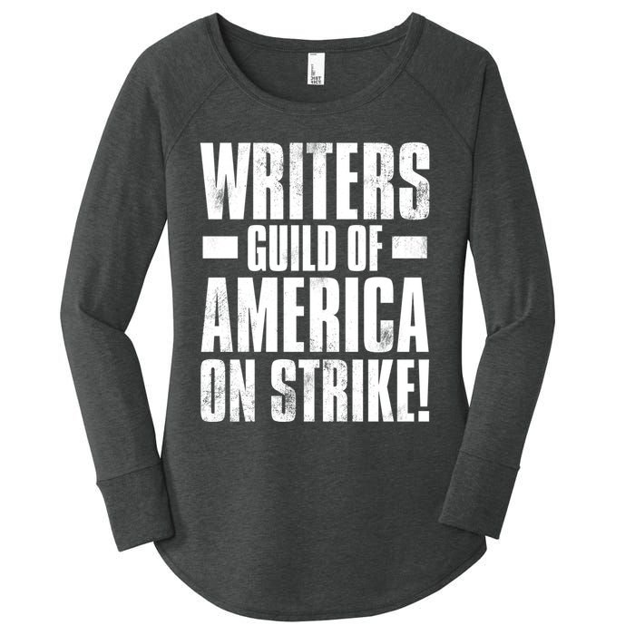 Writers Guild Of America On Strike Women's Perfect Tri Tunic Long Sleeve Shirt