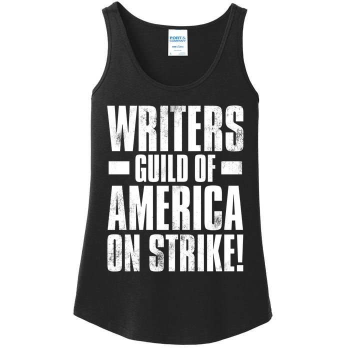 Writers Guild Of America On Strike Ladies Essential Tank