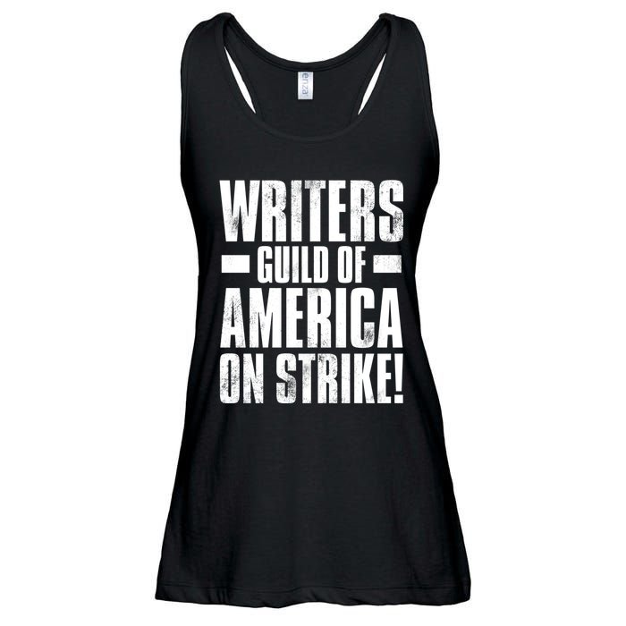 Writers Guild Of America On Strike Ladies Essential Flowy Tank