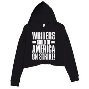 Writers Guild Of America On Strike Crop Fleece Hoodie