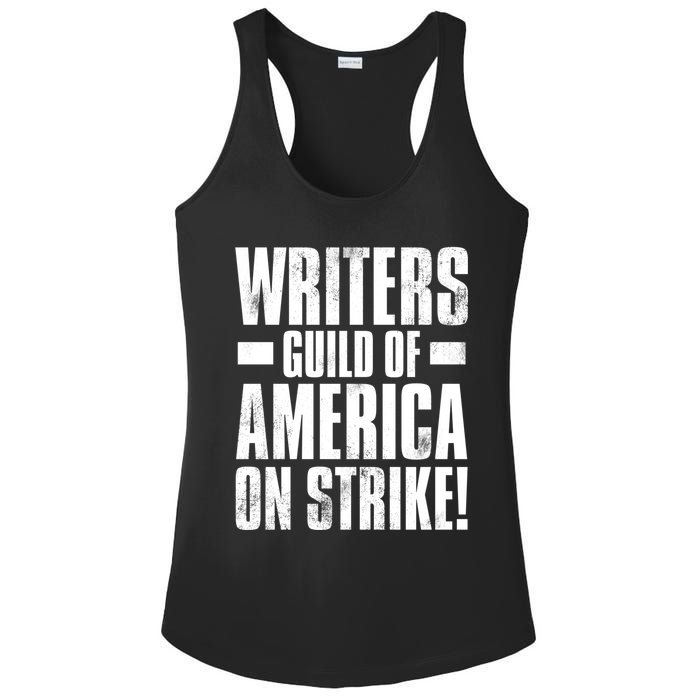 Writers Guild Of America On Strike Ladies PosiCharge Competitor Racerback Tank