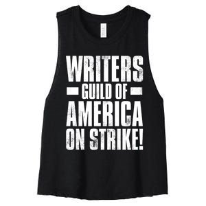 Writers Guild Of America On Strike Women's Racerback Cropped Tank