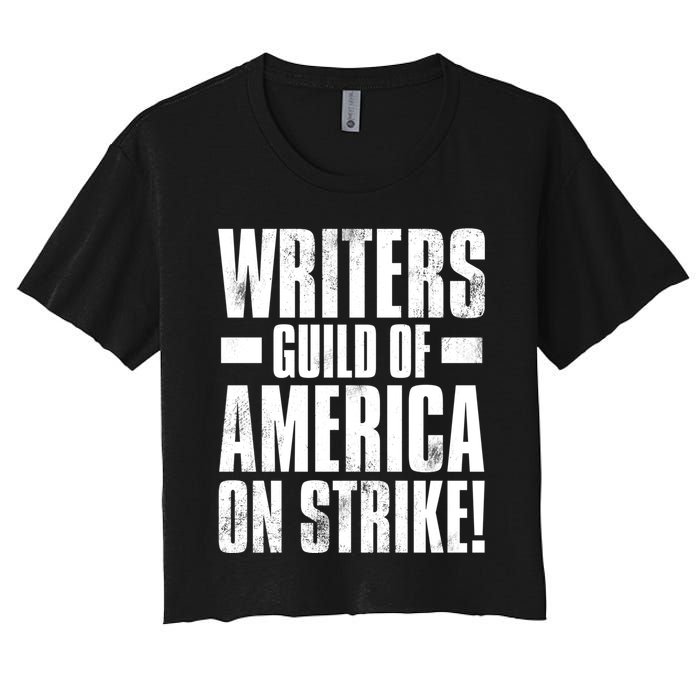 Writers Guild Of America On Strike Women's Crop Top Tee