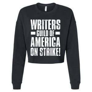 Writers Guild Of America On Strike Cropped Pullover Crew