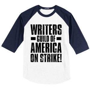 Writers Guild Of America On Strike Baseball Sleeve Shirt