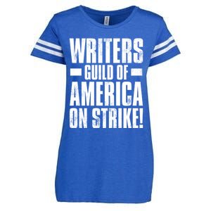 Writers Guild Of America On Strike Enza Ladies Jersey Football T-Shirt