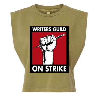 Writers Guild Of America On Strike Garment-Dyed Women's Muscle Tee