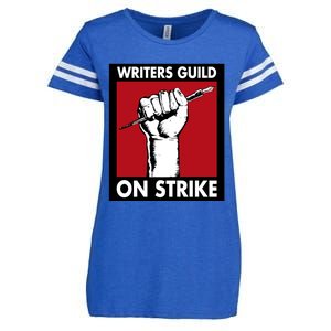 Writers Guild Of America On Strike Enza Ladies Jersey Football T-Shirt