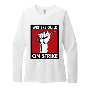 Writers Guild Of America On Strike Womens CVC Long Sleeve Shirt