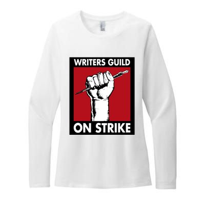 Writers Guild Of America On Strike Womens CVC Long Sleeve Shirt