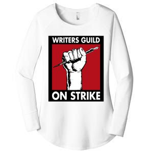 Writers Guild Of America On Strike Women's Perfect Tri Tunic Long Sleeve Shirt