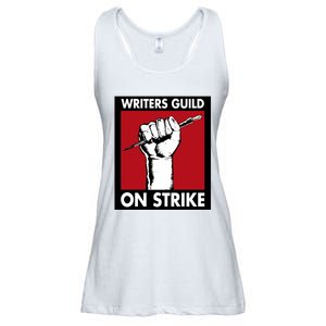 Writers Guild Of America On Strike Ladies Essential Flowy Tank