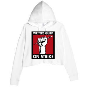 Writers Guild Of America On Strike Crop Fleece Hoodie