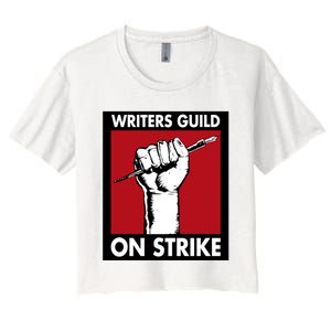 Writers Guild Of America On Strike Women's Crop Top Tee