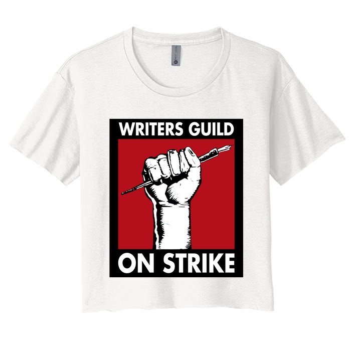 Writers Guild Of America On Strike Women's Crop Top Tee