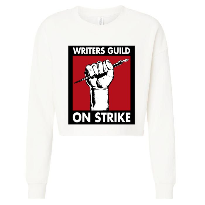 Writers Guild Of America On Strike Cropped Pullover Crew