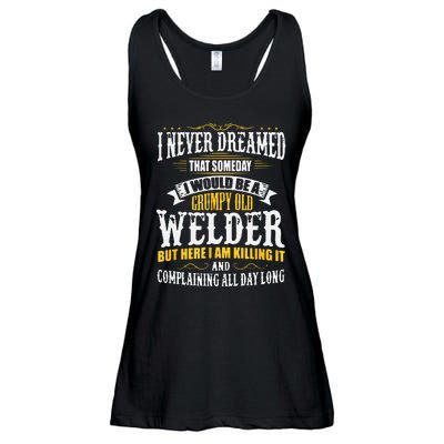 Welder Grumpy Old, Killing It Ladies Essential Flowy Tank