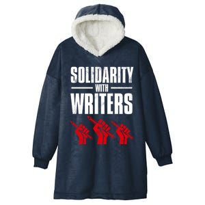 Writers Guild Of America On Strike Hooded Wearable Blanket