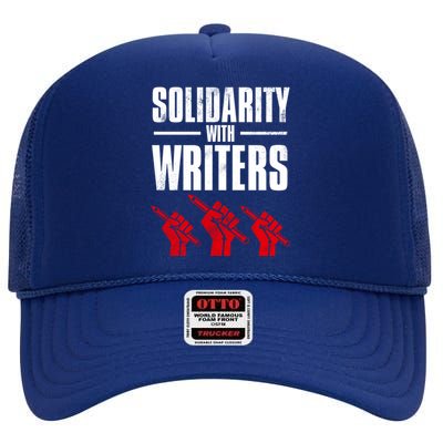 Writers Guild Of America On Strike High Crown Mesh Back Trucker Hat