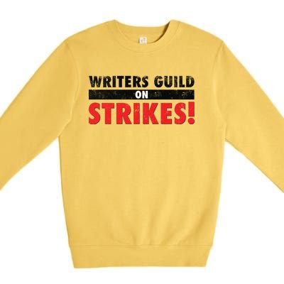 Writers Guild On Strike, Writers Guild Of America On Strike Premium Crewneck Sweatshirt