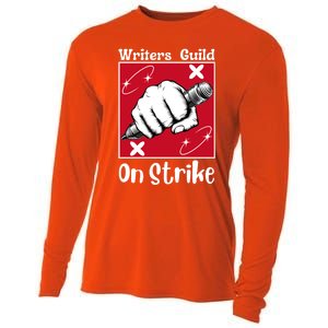 Writers Guild Of America On Strike Cooling Performance Long Sleeve Crew