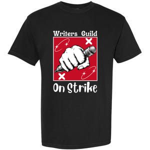 Writers Guild Of America On Strike Garment-Dyed Heavyweight T-Shirt