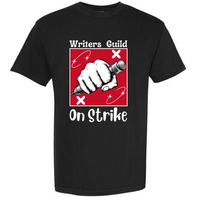 Writers Guild Of America On Strike Garment-Dyed Heavyweight T-Shirt