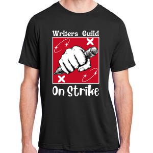 Writers Guild Of America On Strike Adult ChromaSoft Performance T-Shirt