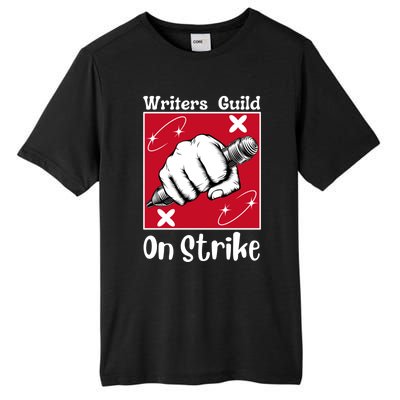 Writers Guild Of America On Strike Tall Fusion ChromaSoft Performance T-Shirt