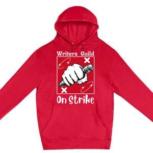 Writers Guild Of America On Strike Premium Pullover Hoodie