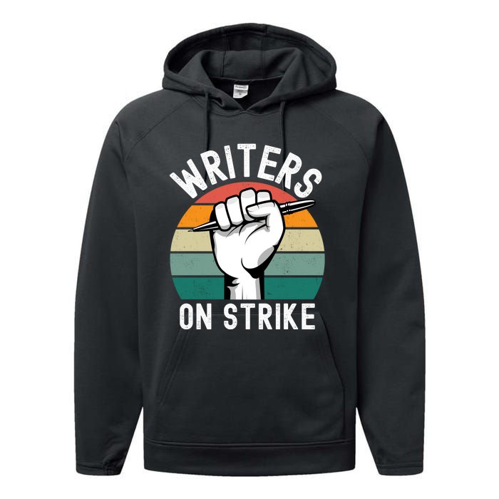 Writers Guild Of America On Strike Performance Fleece Hoodie