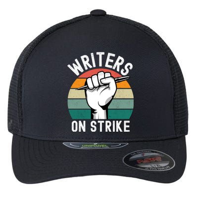 Writers Guild Of America On Strike Flexfit Unipanel Trucker Cap