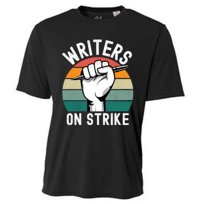 Writers Guild Of America On Strike Cooling Performance Crew T-Shirt