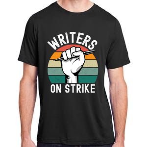 Writers Guild Of America On Strike Adult ChromaSoft Performance T-Shirt