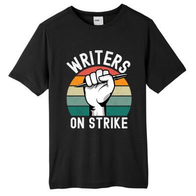 Writers Guild Of America On Strike Tall Fusion ChromaSoft Performance T-Shirt