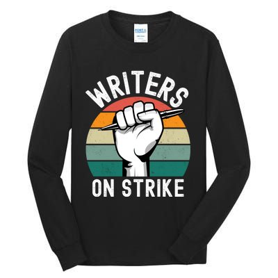 Writers Guild Of America On Strike Tall Long Sleeve T-Shirt