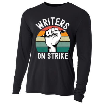 Writers Guild Of America On Strike Cooling Performance Long Sleeve Crew