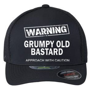 Warning Grumpy Old Bastard Flexfit Unipanel Trucker Cap